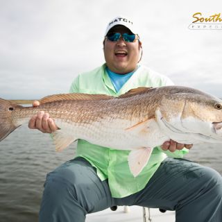 Big redfish in tough conditions.