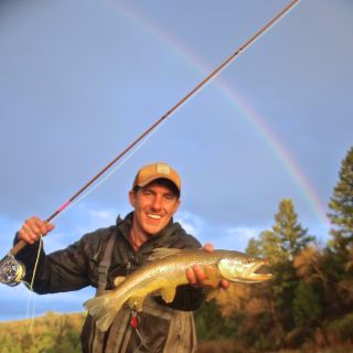 Big Eagle River brown under the rainbow!