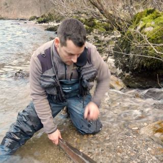 Danube salmon catch with Jerome in winter 2015