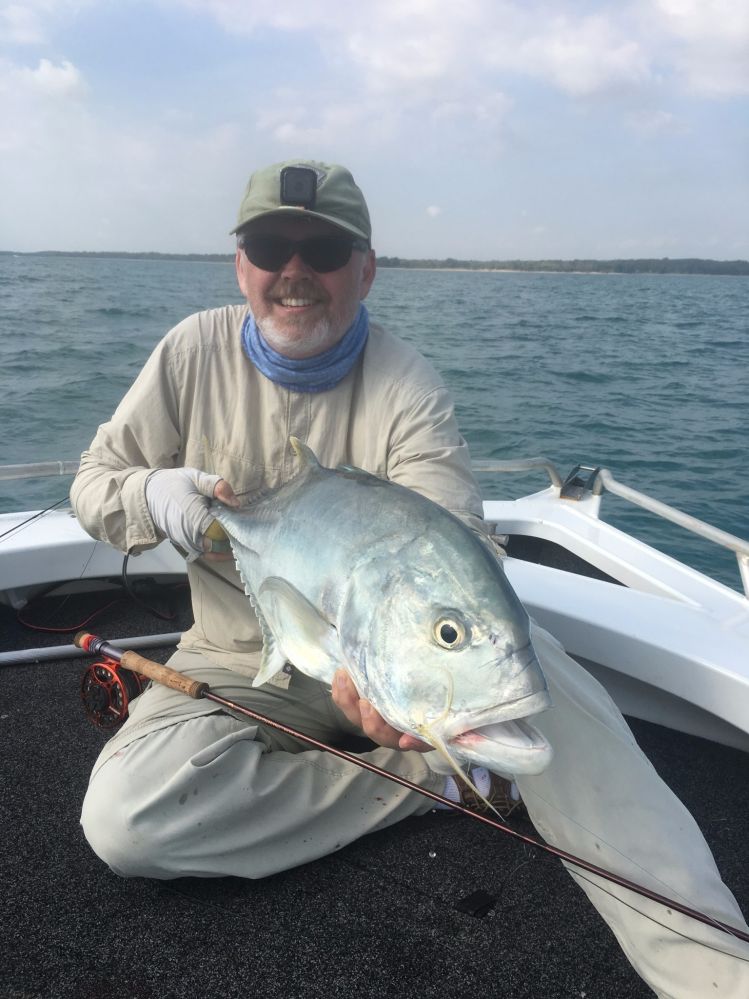 Peter Cooke with a 72cm Brassie Trevally