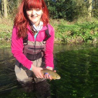 A nice fish for friend Olivia C. on her first ever fly fishing trip