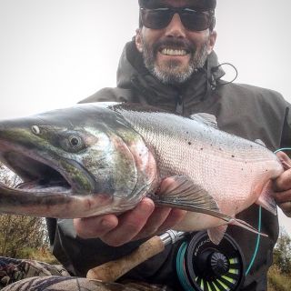 Single and two-handed fly fishing for Alaska salmon.