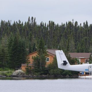 Air Labrador Twin Otter moves our groups of 10 from Goose Bay to Igloo Lake Lodge Labrador.