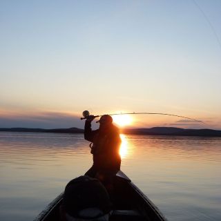 Scenic sunset at Igloo Lake Labrador