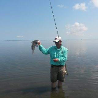 Great conditions for picking off black drum!