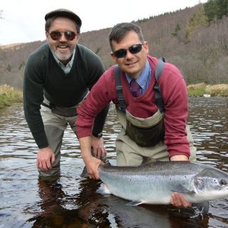 A beautiful salmon caught from the River Spey.
