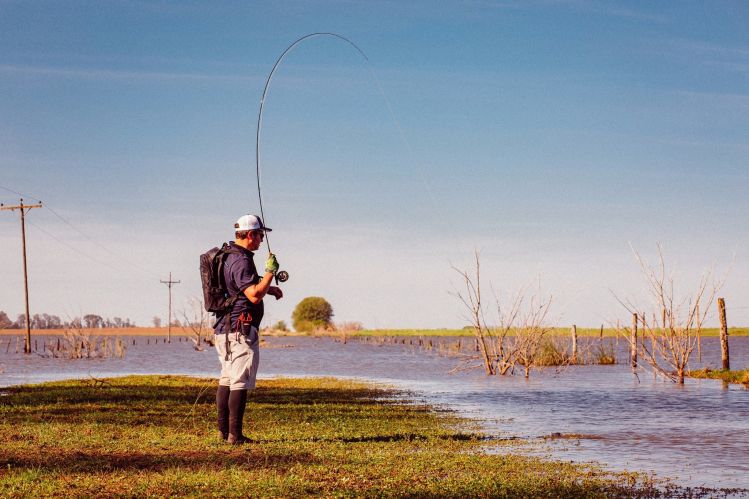 Detrás de las cámaras, filmando un increible video con Ferreyra Fishing. foto Juan Bueno