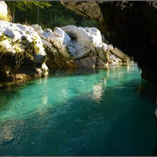 Hidden secrets of the Soca river.. Only Guides know the paths down there..