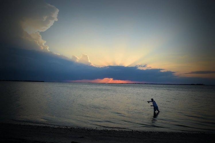 Snook fishing at sunset on Sanibel Island FL