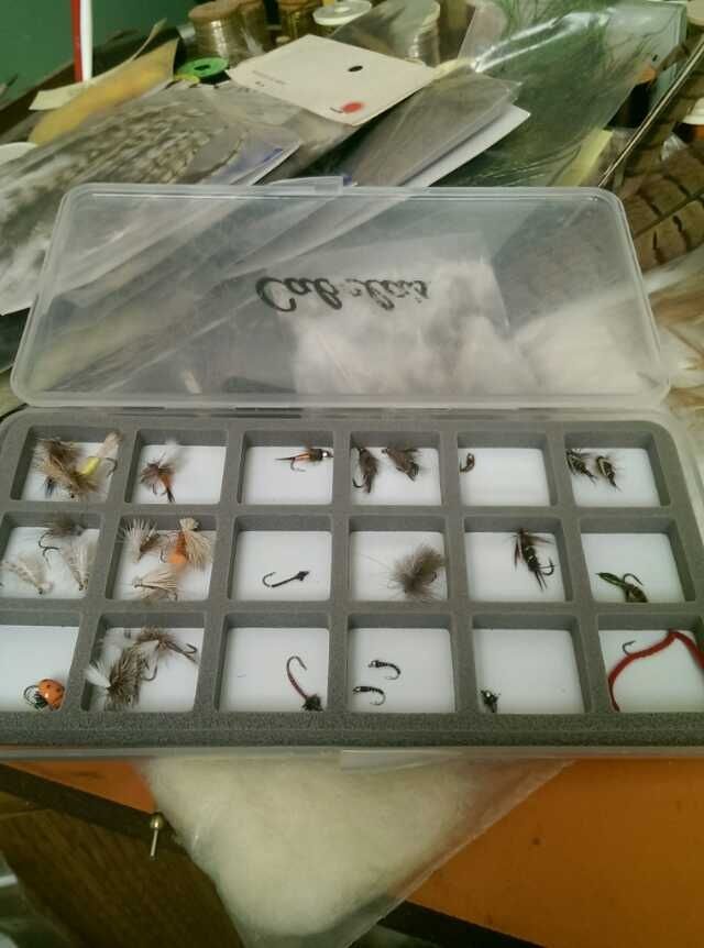Building up for spring trout fishing.