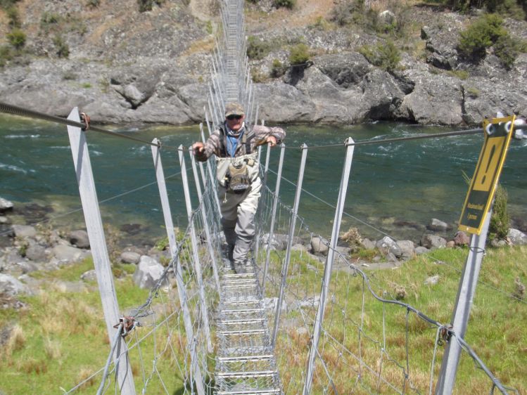 A swing bridge as you find them in North Canterbury New Zealand